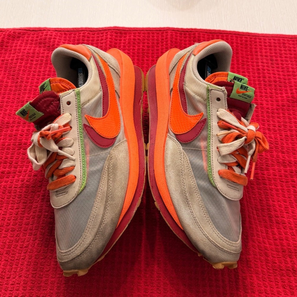 Nike LDWaffle Sacai CLOT Orange Blaze Mens Size 9 DH1347-100 Low Top Sneakers